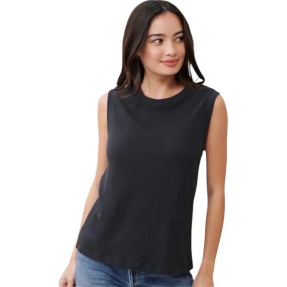 Jenni Kayne Easy Tank Womens Size L Minimalist Knit Pullover Clean Girl Shirt - Picture 2 of 11